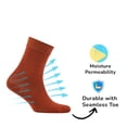 thumbnail image 5 of COSYFEEL Women's Bamboo Dress Socks Crew Soft Thin Seamless Toe, 3 Pairs, 5 of 7