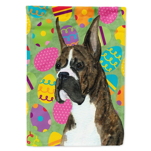 Carolines Treasures SS4853-FLAG-PARENT Boxer Easter Eggtravaganza Flag  multicolor