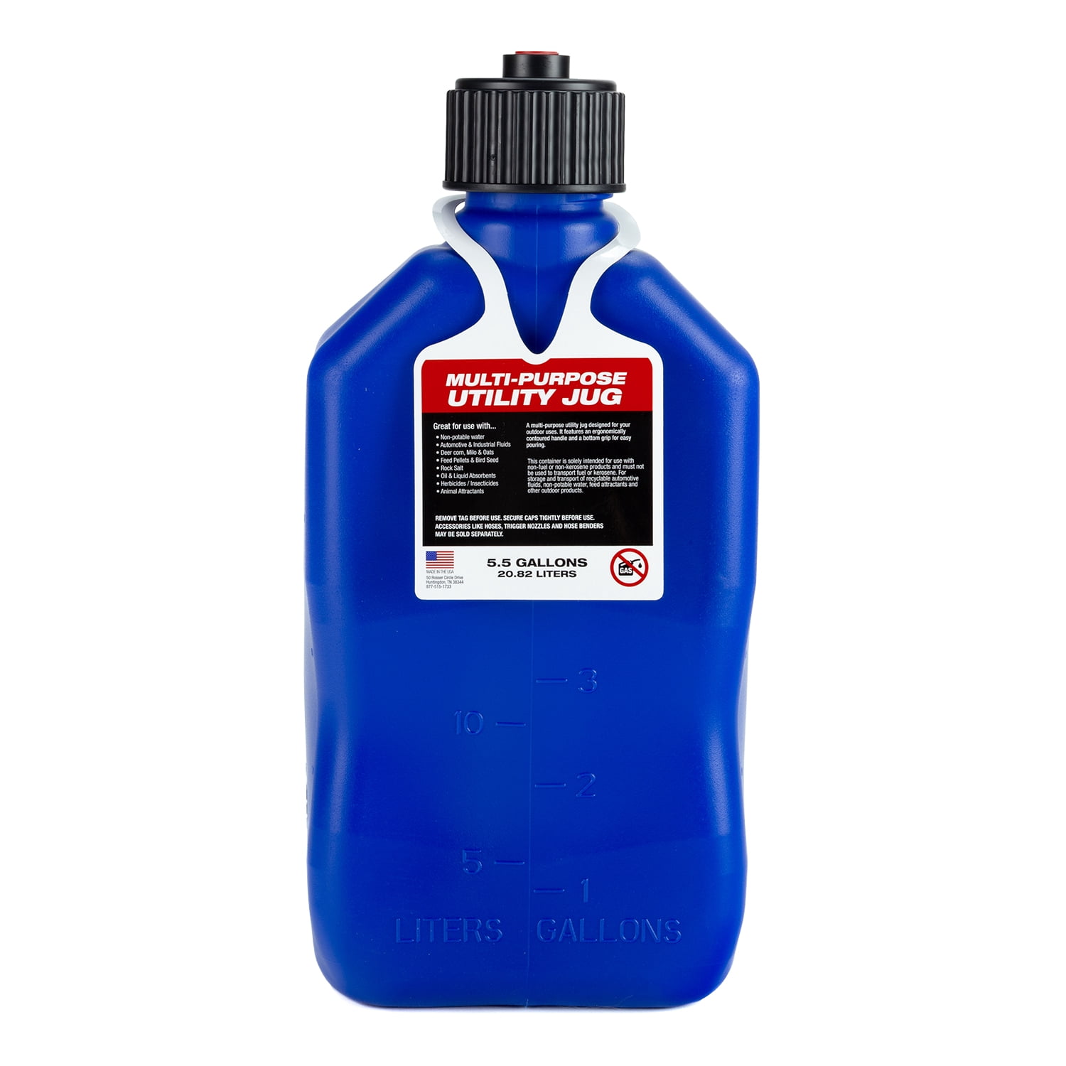 VP Fuel Containers VPF3532-CA 5.5 gal Square Motorsports Utility Jug, Blue