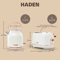 thumbnail image 5 of Haden Heritage 2 Slice Wide Toaster & Electric Water Kettle, Ivory & Copper, 5 of 10