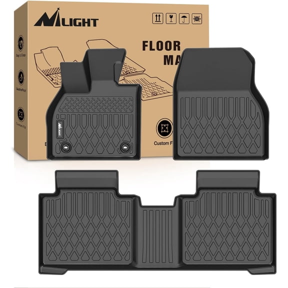Nilight TPE Floor Mats for Subaru Solterra Toyota BZ4X 2023 2024 2025, All Weather Custom Fit Heavy Duty Floor Liners