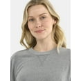 thumbnail image 6 of (2 pack) Time and Tru Women's and Women's Plus Crewneck Sweatshirt with Long Sleeves, Sizes XS-4X, 6 of 6