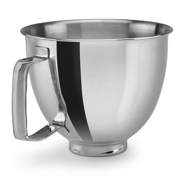 Cuenco KitchenAid de acero inoxidable pulido de 3,5 L con asa