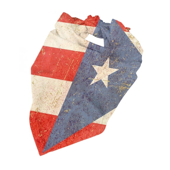 Puerto Puertorico Flag Puppy Bandana Printing Dog Bib Scarf For Small Medium Large Dogs Cats Pets