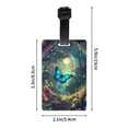 thumbnail image 4 of Luggage Tags for Suitcases, Enchanted Forest Butterfly A Leather Bag Luggage Tags ID Label Tags Privacy Protection Travel Bag Labels, 4 of 6