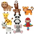 thumbnail image 4 of Zoo fieltro Animal chico artesanía de costura juguetes educativos niños regalos de cumpleaños Animal fieltro animales de la selva artesanía de costura estilo A BLESIY Sintió, 4 of 7