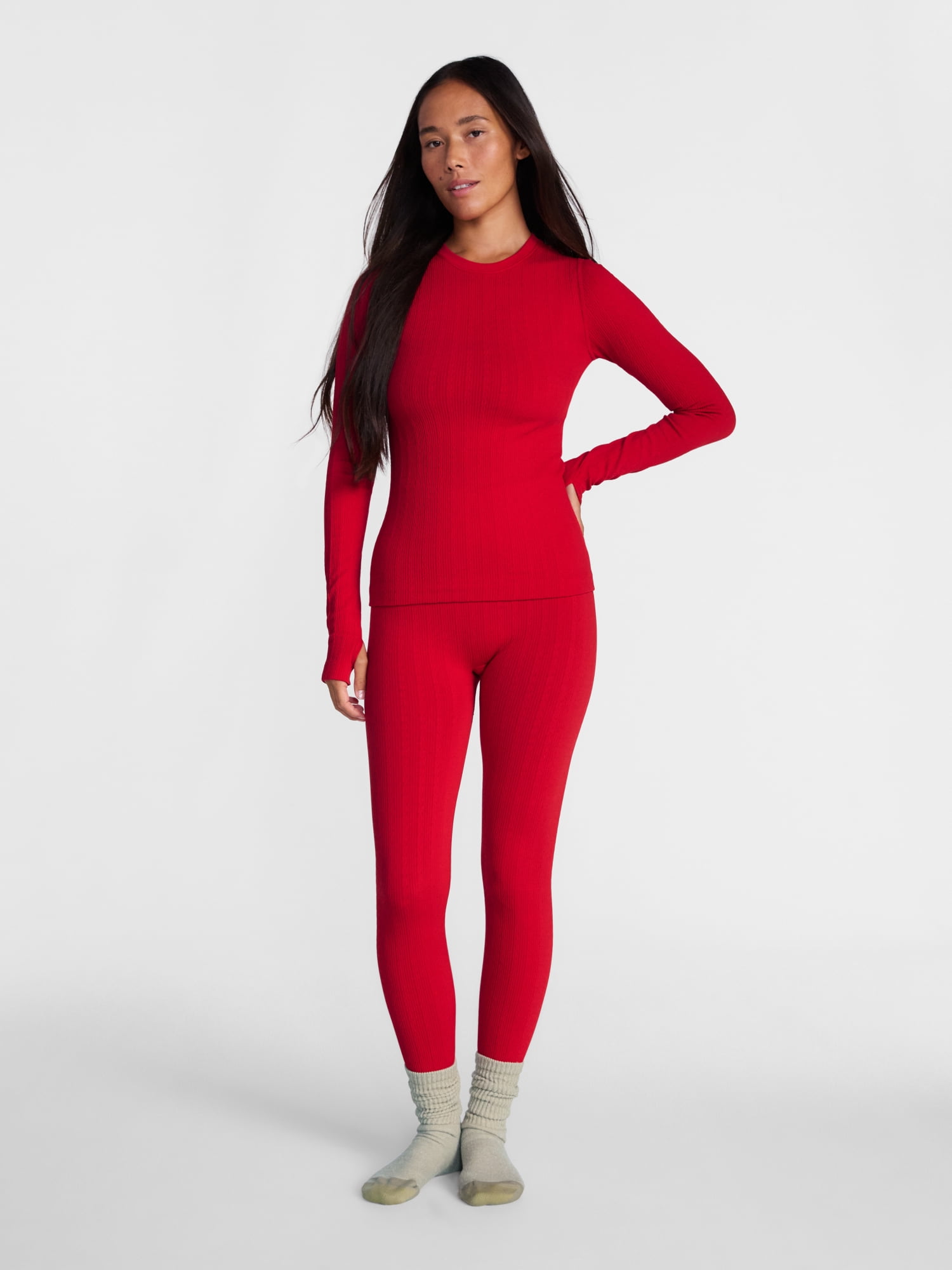Ozark Trail Women’s Warmer Thermal Long Sleeve Seamless Fleece Top, Sizes XS-XXL