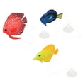 thumbnail image 1 of 3 piezas de pez payaso flotante de silicona brillante, simulación de pez artificial, decoración para pecera o acuario., 1 of 14
