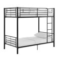 thumbnail image 4 of Walker Edison Premium Twin Over Twin Black Metal Bunk Bed, Black, 4 of 7
