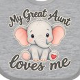 thumbnail image 4 of Inktastic Great Aunt Loves Me Boys or Girls Baby Bib, 4 of 4