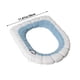 thumbnail image 3 of Funda de asiento de inodoro suave, gruesa y cálida, almohadillas de fibra lavables, reutilizables, de fácil instalación, lavables, para baño y uso doméstico, compresa higiénica, suave y cómoda., 3 of 9