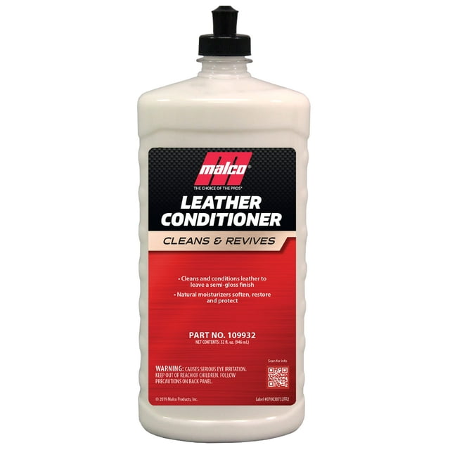 Acondicionador de piel Malco para coches, limpieza y condiciones, 1 litro