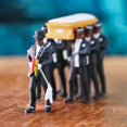 thumbnail image 3 of Trayknick 1/64 Ghana Funeral Coffin Dancing Pallbearer Team Model Action Figure Car Decor Standing, 3 of 10