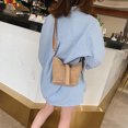 thumbnail image 3 of Bolsos de hombro tejidos de paja hechos a mano para mujer, bolsos de mensajero de playa (marrón) Likrtyny multifunción de oficina, 3 of 9