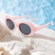 thumbnail image 4 of de sol de plástico con marco grueso, para de sol para Gris rosado Colcomx Gafas de sol, 4 of 8