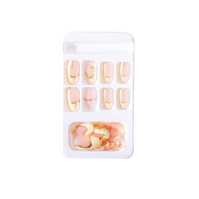24PCS Puntas de uñas postizas Puntas de uñas acrílicas transparentes Cubierta completa Uñas postizas MABOTO C-012