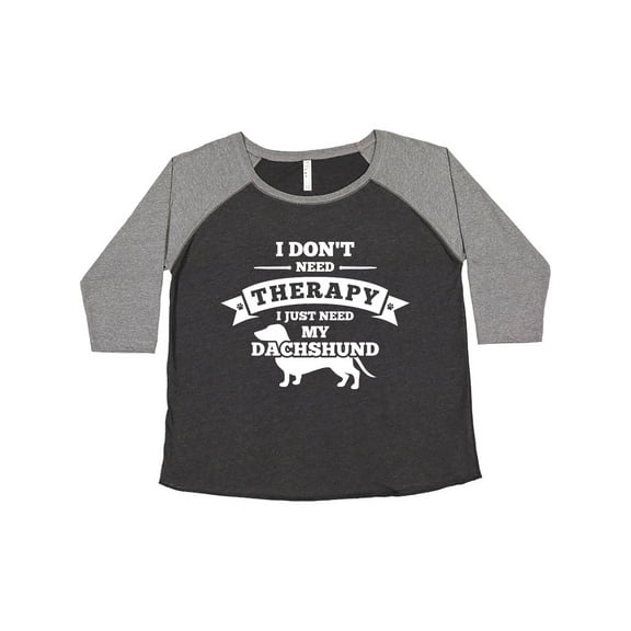 Inktastic No Therapy Dachshund Women's Plus Size T-Shirt