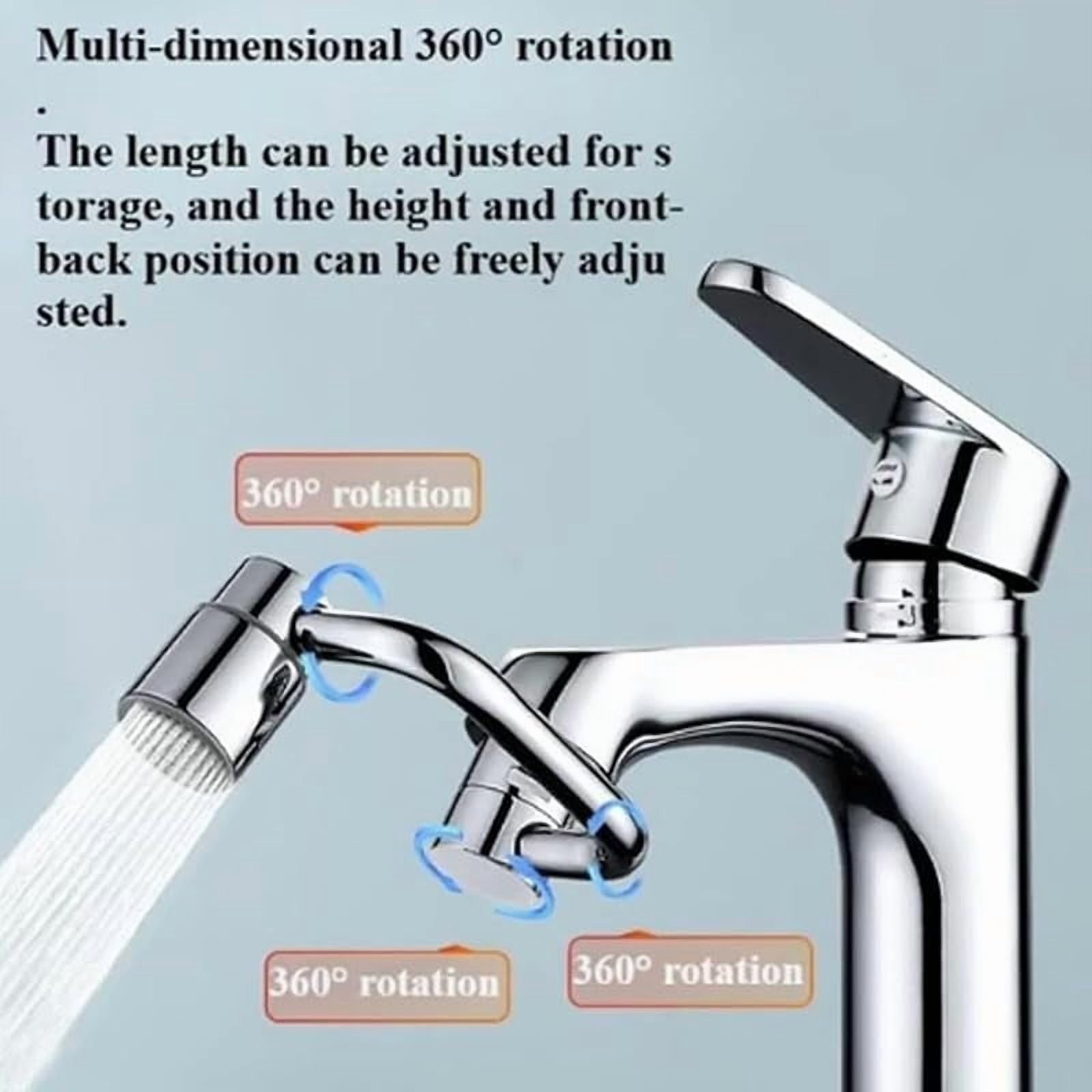 1080 °   Rotating Faucet Extender, Rotatable Faucet Aerator Extension, Heavy Duty Rotating Sink Extension, Rotatable Faucet Extension for Bathroom, Kitchen Sink (2Set)