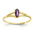 thumbnail image 1 of 10k Yellow Gold Amethyst Birthstone Ring February Gemstone, 1 of 9