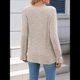 thumbnail image 5 of Blusas de Larga para Mujer, Holgadas, Elegantes, con Encaje y Cuello en V, Informales y Modernas para Usar con Leggings, Moda de Otoño Caqui L, 5 of 10