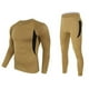 thumbnail image 1 of Minnieouse Conjunto de ropa interior térmica para hombres y mujeres, ejercicio de Yoga, Fitness, transpirable, cálido, poliéster, Unisex, camisas de Ropa interior Marrón S Minnieouse AP013375-13, 1 of 6