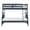 Navy Blue Wood Contemporary Modern3, variant on JUYG Twin over Twin Wood Bunk Bed with Guardrails, Navy Blue