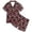 F25-Black, variant on FYDUU Girls Pajamas Strawberry Print Short Sleeve Button Down Shirt and Shorts Set Kids Soft Sleepwear Loungewear Summer Outfit 12-13 Years