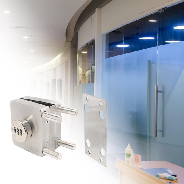 Cerradura de puerta de vidrio sin marco Soledad Acero inoxidable resistente con contraseña para muebles