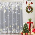 thumbnail image 5 of Small Stall Shower Curtain 36x72 Inch Narrow Half Size Christmas Grey Snowflakes Bath Curtains Bathroom Decor, Winter Xmas Modern Minimalist Waterproof Fabric Shower Curtain Set with Hooks 36 Inch, 5 of 8
