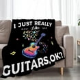 thumbnail image 5 of Guitar Blanket Plush Cozy Guitars Music Lovers Gifts Colorful Note Throw Blankets Flannel Fleece Ultra Soft Fuzzy Party Blanket for Girls Boys Men Women 60"X50", 5 of 6