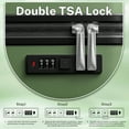 thumbnail image 4 of Luggage Sets 3 Piece Carry on Luggage with Spinner Wheels Hardshell Durable Suitcase with TSA Lock 20 24 28 inch Green, 4 of 8