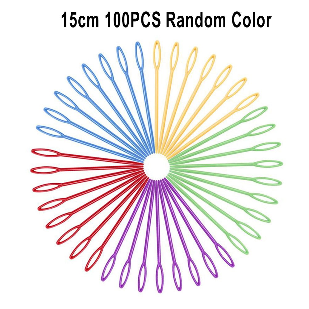 100Pcs Large Eye Sewing Needles, 5.91in Sewing Sharp Needles, Safety