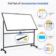 thumbnail image 6 of DOLLAR BOSS Rolling Whiteboard on Wheels 72"x40" Double-Sided Dry Erase Board with Stand Big White Board with Stand Large Whiteboard Portable Magnetic Mobile White Board, Black, 6 of 9