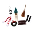 thumbnail image 1 of De Mini Decoraciones Navideñas, Luces De Escalera De Árbol De Navidad, Bufanda, Escoba, Corona, Botas, Alfombra, Accesorios En Miniatura 8 Unidades/Juego Inevent HA041418-02, 1 of 6
