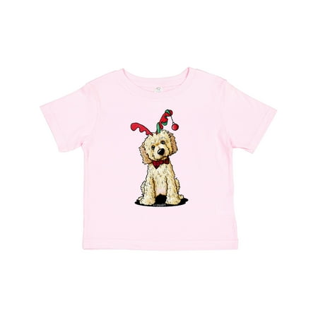 

Inktastic KiniArt Goldendoodle Reindeer Gift Toddler Boy or Toddler Girl T-Shirt