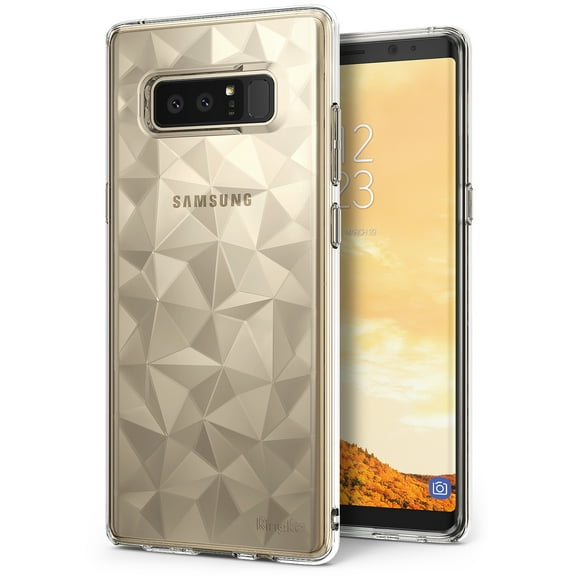 Ringke Air Prism Case Compatible with Samsung Galaxy Note 8, 3D Geometric Design Slim TPU Cover - Clear