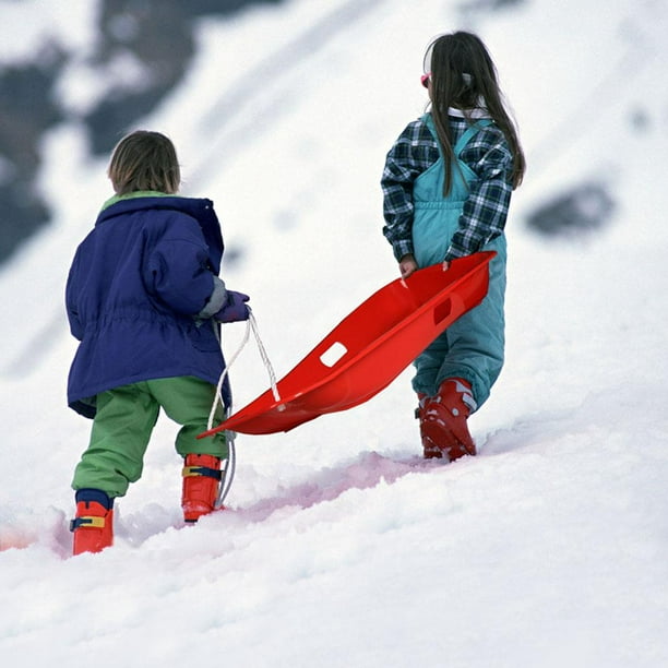 Luge d'hiver en plastique traîneau à neige épaissir traîneaux durables pour  enfants adultes hiver noël luge en plein air 