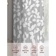 thumbnail image 7 of Grey White Botanical Semi Sheer Curtains 63 Inch Length 2 Panels Set, Pastoral Spring Floral Summer Art Sheer Kitchen Curtain Privacy Voile Window Curtain for Living Room Bedroom Rod Pocket Drapes, 7 of 7