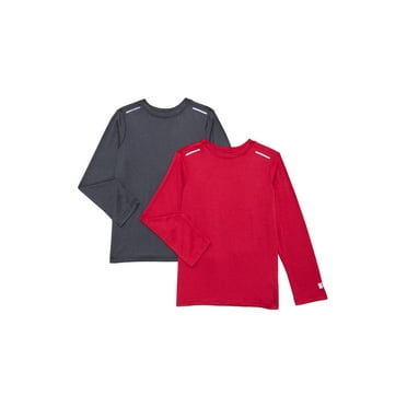 Russell Athletic Boy's Performance Long Sleeve T-Shirt, 2-Pack, Sizes 4-18