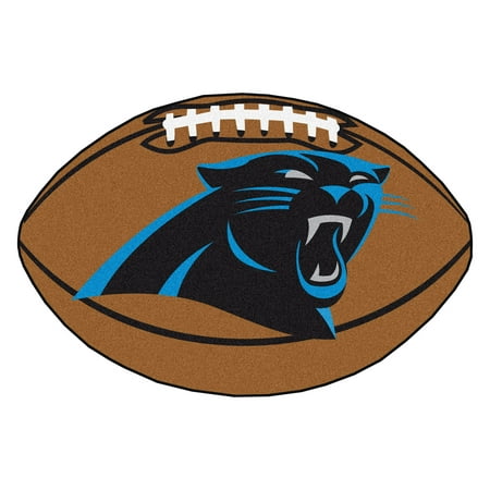 Nfl Carolina Panthers Football Shaped Mat Area Rug