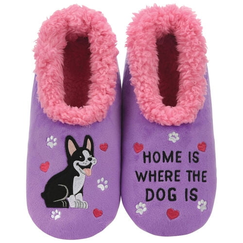 Snoozies washable cosy feet coverings Style simply pairables the dog did it Pink 