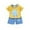 Yellow A, variant on Edvintorg Toddler Baby Girl Outfits Kawaii Clothes Cartoons Printed Casual Round Neck Short Sleeve Shirt and Short Sets Cotton Summer Kids Outfit Clothes 6M-8Y