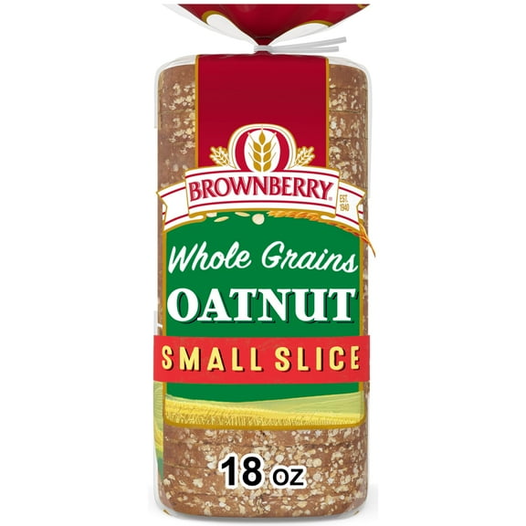 Brownberry Small Slice Oatnut Bread, 18 oz, Oat Bread, Bag