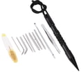 thumbnail image 2 of Puntas De Tejer Para Pulseras, Agujas De Tejer, Multifunción Portátil Para Tejer Herramienta De Tejer DIY Herramienta De Aguja De Acero Plano DIY OTVIAP 12 piezas negras/juego, 2 of 8