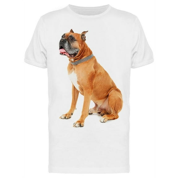 Cute Dog At Side T-Shirt Men -Image by Shutterstock, Male Large