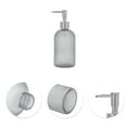 thumbnail image 5 of Unique Bargains 1 Pc Reusable Cylinder Frosted Soap Dispenser 13.53oz Gray Silver Tone, 5 of 6