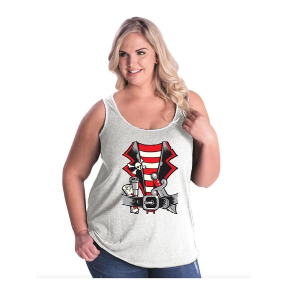 Women's Plus Size Tank Top - Pirate Costume