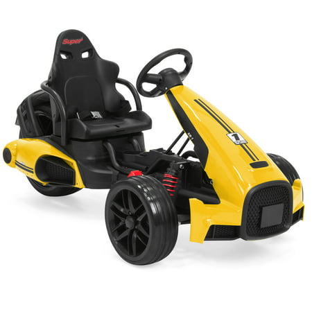 Best Choice Products 12V Kids Go-Kart Racer Ride-On Car w/Push-to-Start, Foot Pedal, 2 Speeds, Spring Suspension