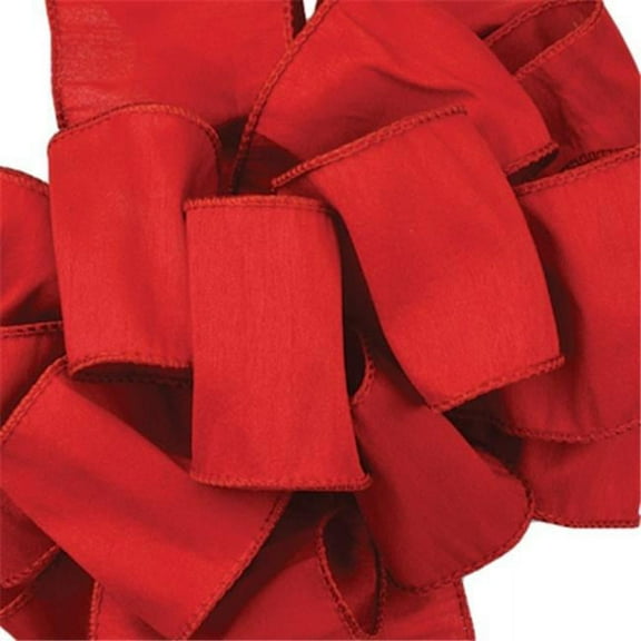 Offray 712397 2. 5 inch Wired Edge Anisha Ribbon - 10 Yards, Red - No.  40
