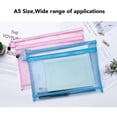 thumbnail image 3 of Double Layer Mesh Zipper Bag Organizer 10PCS A5 Size Waterproof Nylon Pouch for Office Supplies, 3 of 7